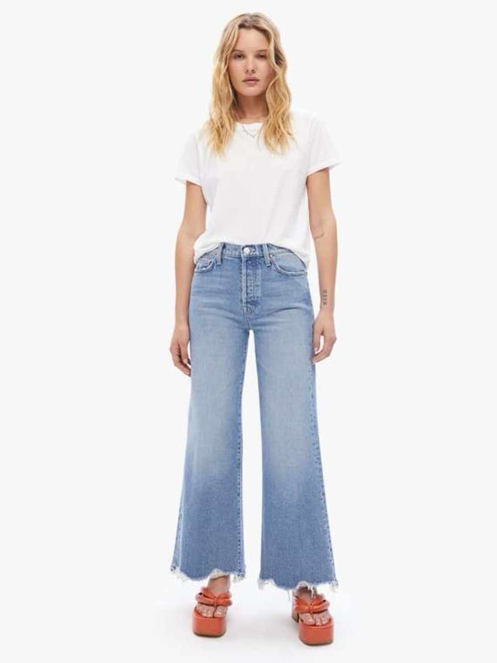 Mother Superior Tomcat Roller Chew Wide Leg Jeans Look Before You Leap Size 25